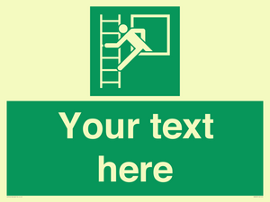 Custom Emergency Escape Ladder Sign